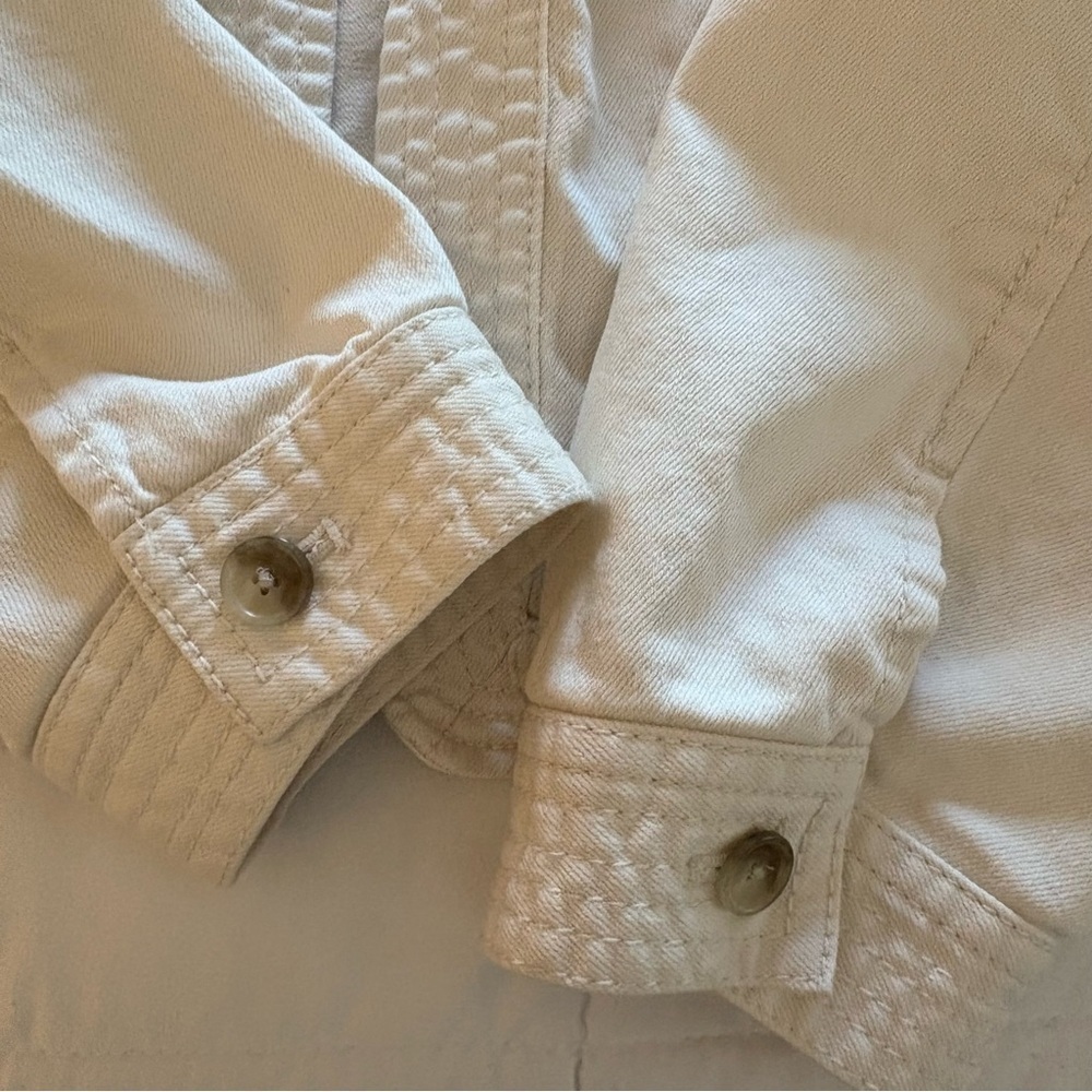 LOFT Women’s Cream Denim Light Jacket - Picture 3 of 14